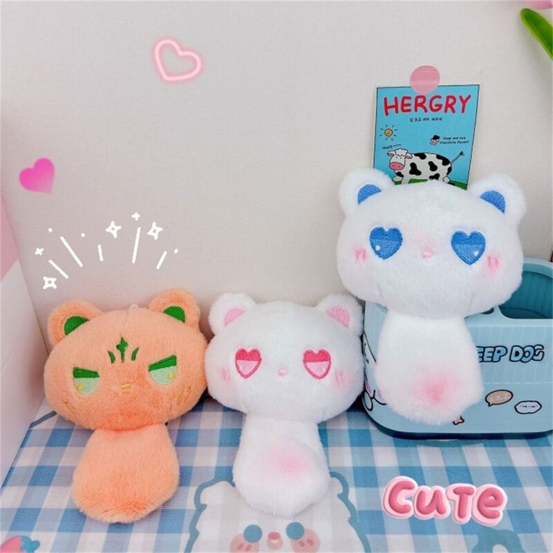 Cartoon Cat Squeak Keychain Pendant Cute Plush Doll Toy Kawaii Soft Stuffed Bag Charms Decorations For Couple Friends Gift 1PCS