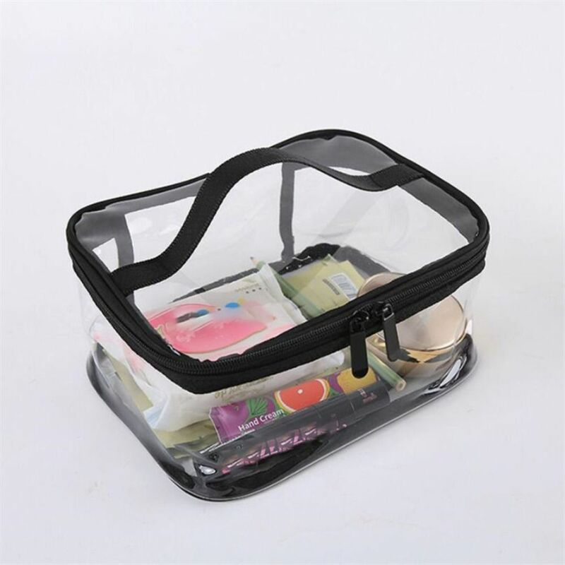 Bolsas de maquillaje con cremallera transparente para mujer, organizador de lavado de baño, bolsas de cosméticos, 1 unidad