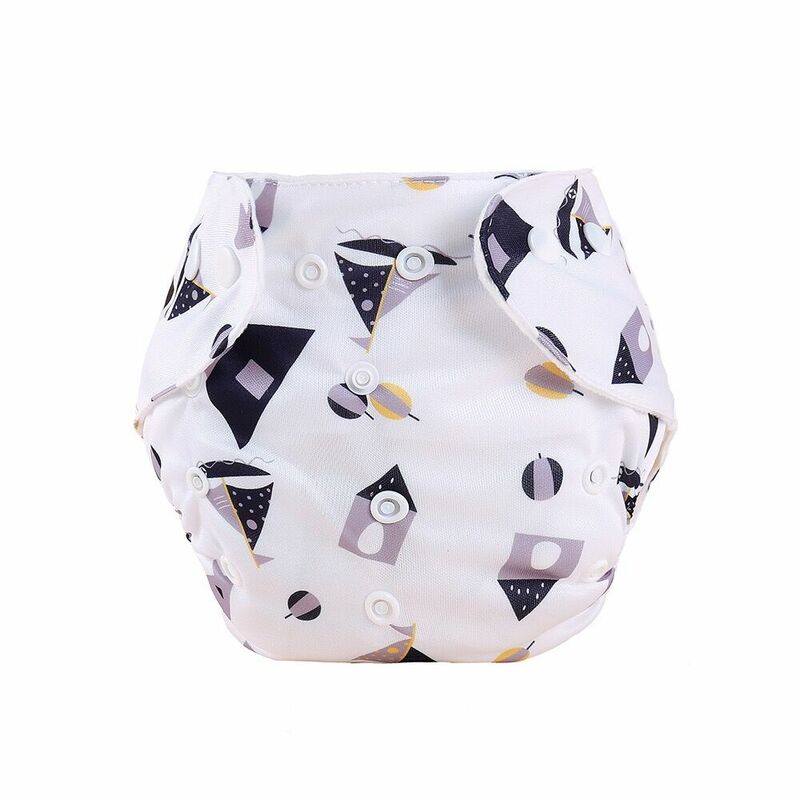 1PC Ecology Cloth Diapers Baby Diaper Reusable Waterproof Panties Solid Color Cloth Nappies for 0-18M Baby