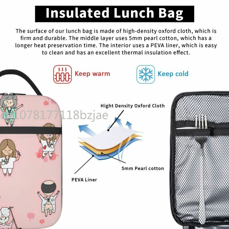 Borsa termica per il pranzo per il lavoro borsa per alimenti riutilizzabile borsa termica per il pranzo