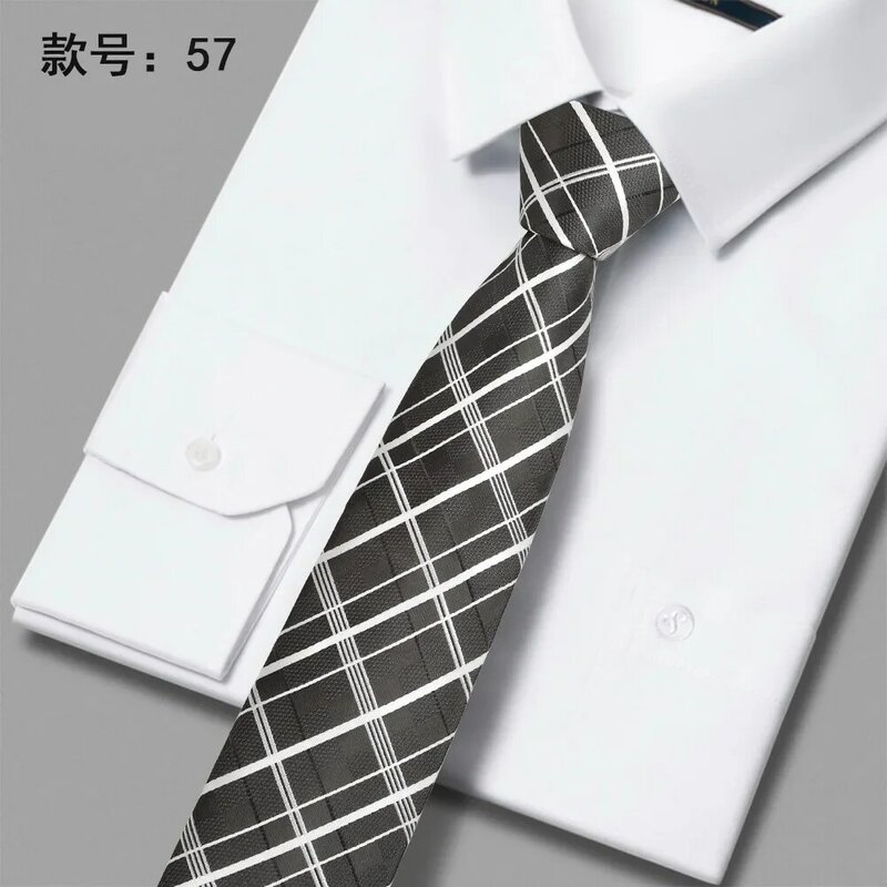 2023 nuovo poliestere seta 6cm cravatta uomo Business Leisure poliestere seta Business Casual Tie