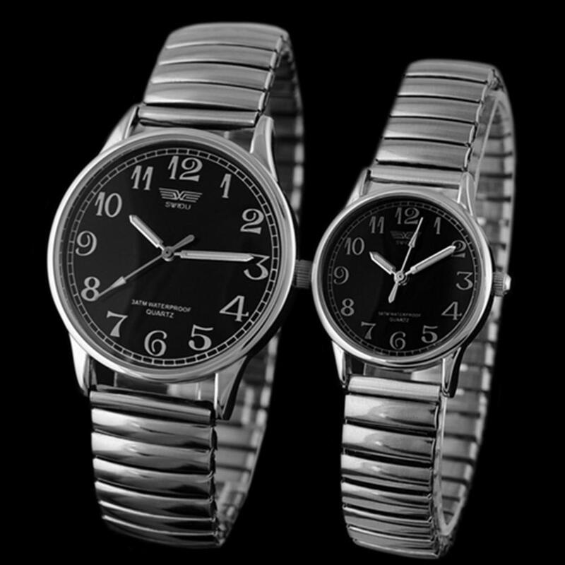 男性と女性のための弾性合金時計,クォーツ腕時計,高級ファッション腕時計,誕生日プレゼント