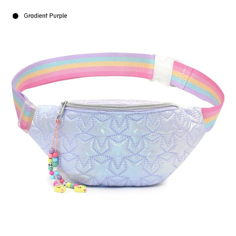 Holographic Kids Girls Boys Waist Bags Children's Fanny Packs Holiday Gifts for Parties Running Travel Adjustable Waterproof