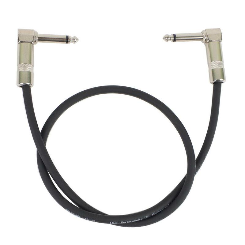 60cm Guitar Effects Pedal Cable Connector 6.35 Plug Copper Wire Adapter Line Round Head Electric Guitar Instrument Accessories