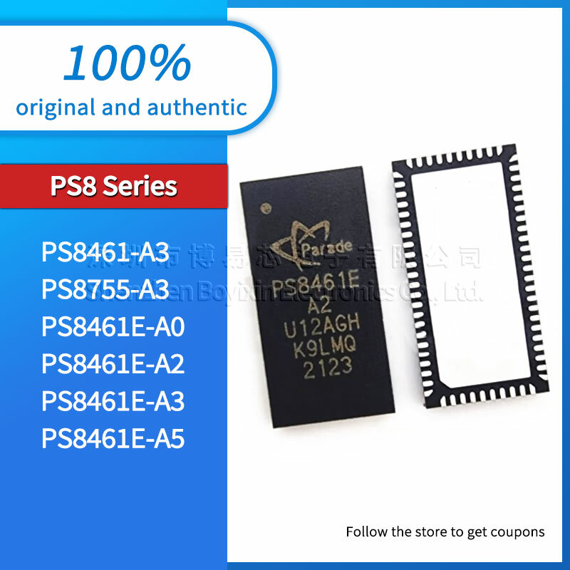 정품 PS8461-A3 PS8755-A3 PS8461E-A0 PS8461E-A2 PS8461E-A3 PS8461E-A5 IC 칩 패키지 QFN-66, 배치 당 1 개
