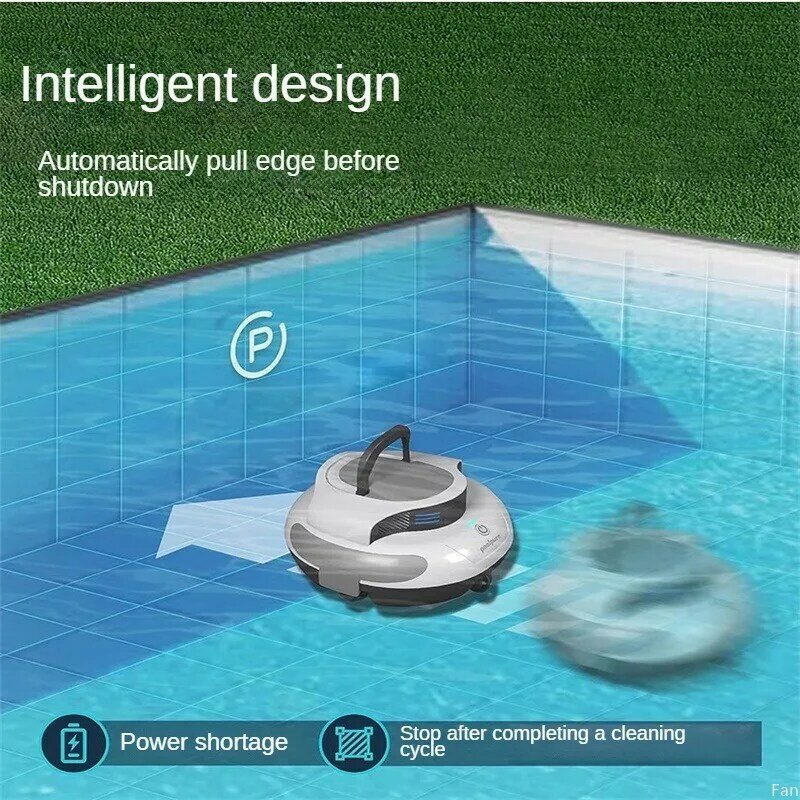 Pool Cleaner Wireless Charging Pool Filter Smart Sensor Dolphin Turtle Pool Vacuum Cleaner Suitable for 100 square meters