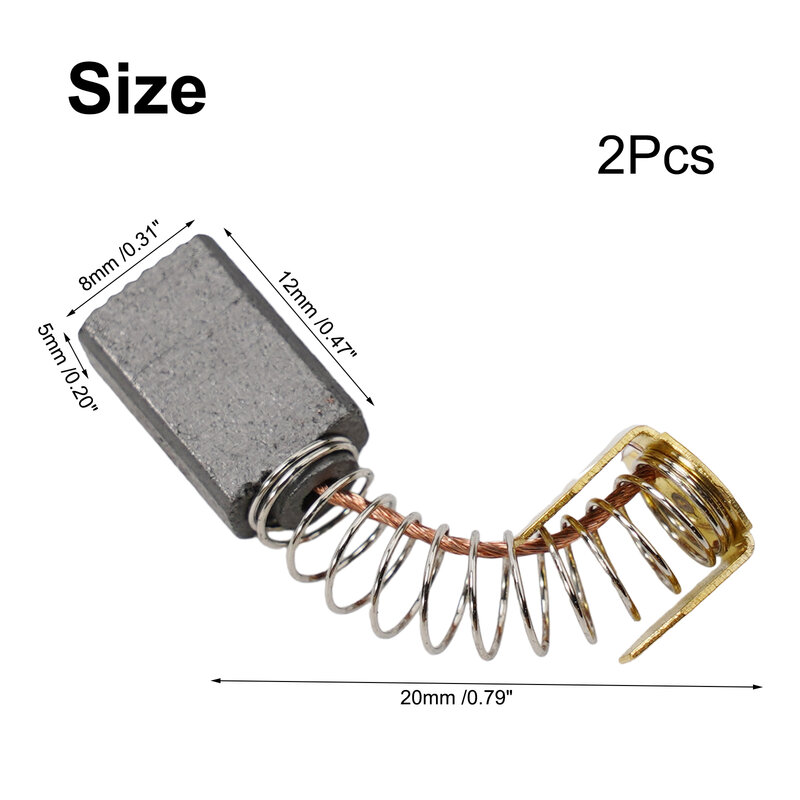 모터 앵글 연마기 카본 브러시 키트, 전동 공구 부품, 0.59 "X 0.31" X 0.2 "모터, 45mm 길이, 2 개