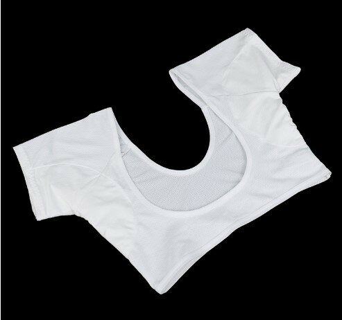 Underarm Sweat Absorption Pad Vest Mesh Quick-Drying T-shirt Breathable Sweat Absorbing Anti-Sweat Stain Milk Silk