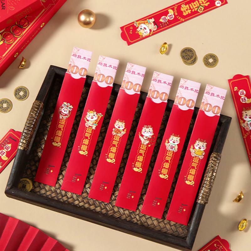 Accesorios de Año Nuevo de diseño único, sobre rojo de la suerte en caja, accesorios de Año Nuevo