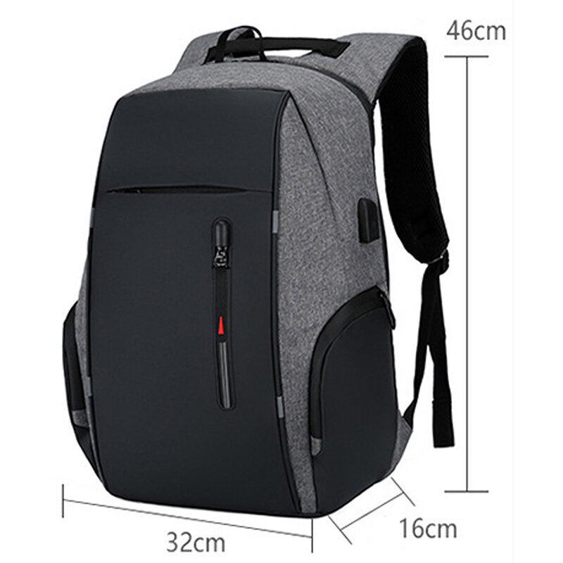 Reflective Men 15.6 Inch Laptop Backpack USB Waterproof Notebook Business Travel School Bags Pack Bag For Male Women Female
