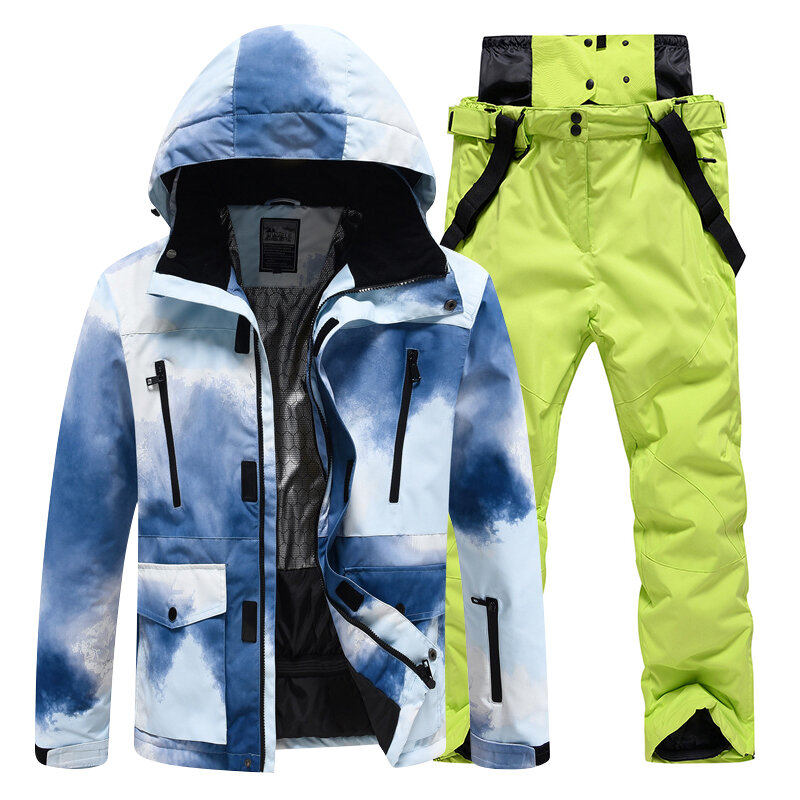 -30 ℃ Ski anzug für Männer und Frauen wind dichter und wasserdichter Ski anzug für die Winter wärme im Außen-und Innenbereich