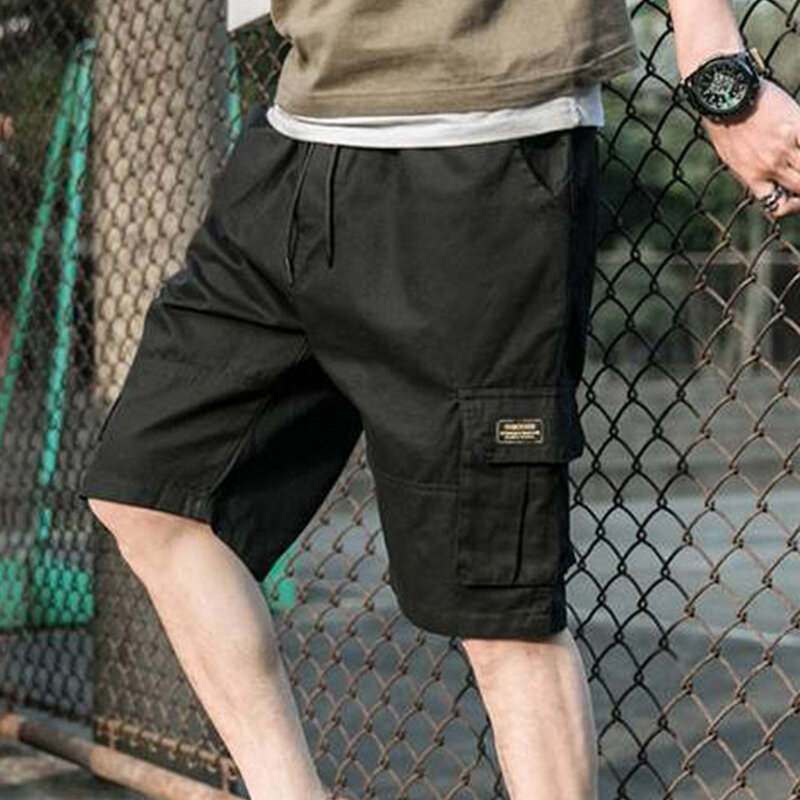 Pantalones de pierna recta adelgazantes sueltos para hombre, pantalones versátiles casuales, Hip-Hop, Y2K, ropa Punk, pantalones cortos