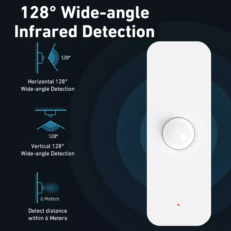 Tuya Zigbee Sensor de movimiento PIR para el hogar, Detector infrarrojo de cuerpo humano, WiFi, aplicación de seguridad Smart Life, funciona con Alexa y Google Home