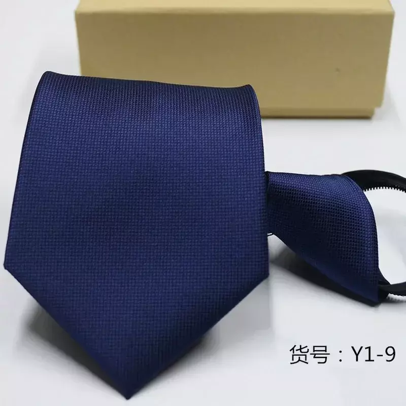 Corbatas informales con cremallera para hombre, corbatas de cuello, camisa Formal profesional, cómoda, Lazy, corbata de flecha de negocios a rayas