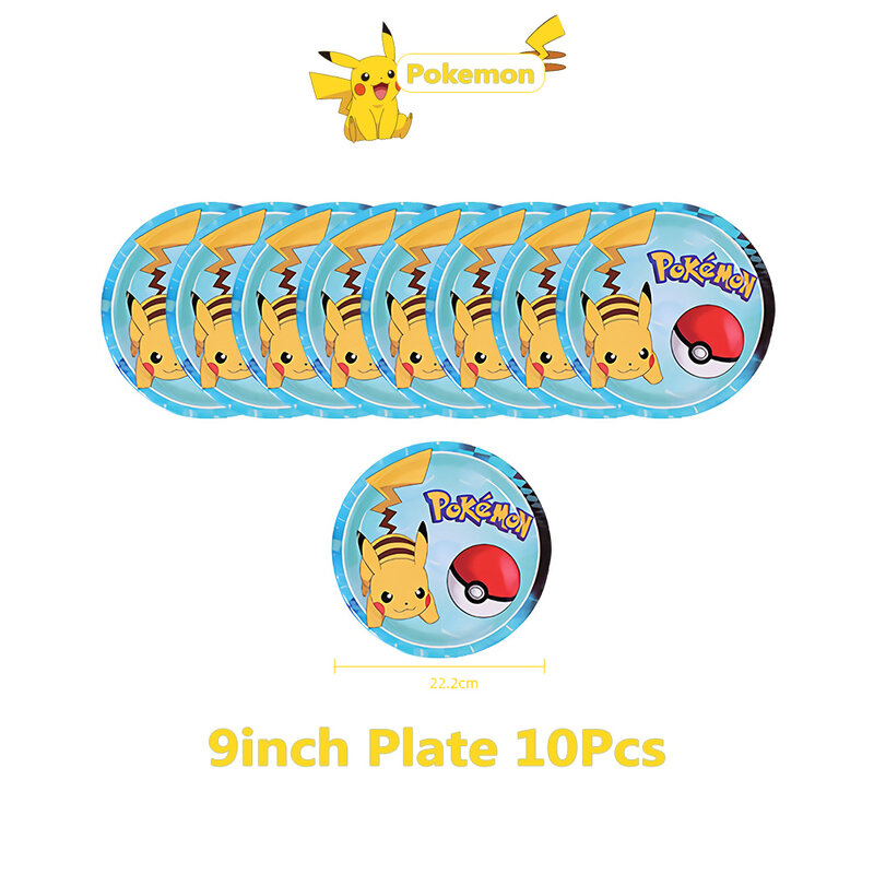 Pokemon Party Favors For Kids Birthday Pikachu Party Decorations   Tableware Cups Plates Cup Banner Backdrop Family Event Gifts