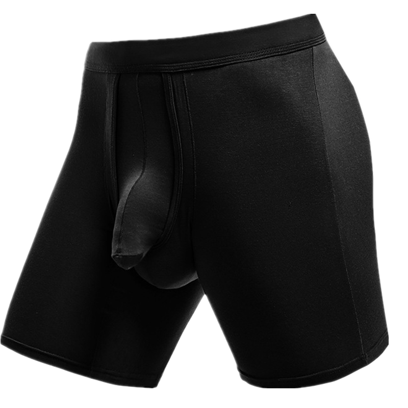 Homme Boxers Shorts Sous-Vêtements Modal Homme Culotte Solide Respirant Mathiation Poudres Balles Moyen Long Jambe Caleçon Cueca L-6XL