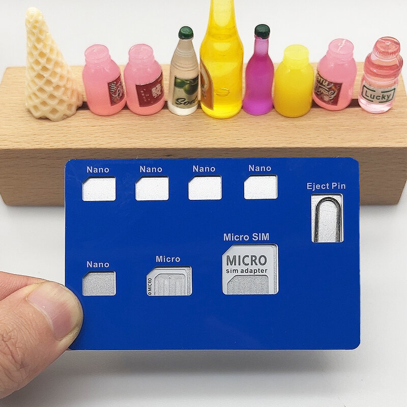 Funda con Soporte para tarjeta Nano SIM, juego de adaptador de tarjeta, aguja de Pin de teléfono y convertidor de calidad para tarjeta Nano Micro