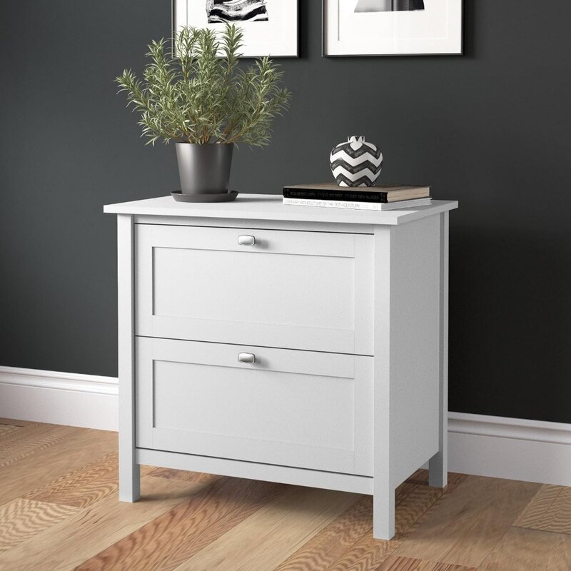 Broadview-2 classeurs latéraux en blanc pur, armoires de rangement pour la maison, le bureau, l'espace de travail, le fret, les meubles