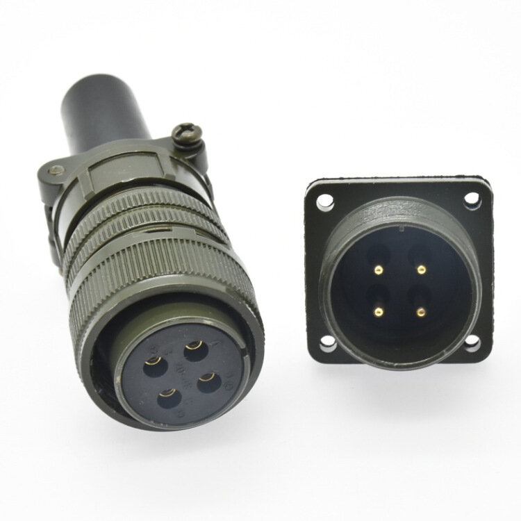 Huilin-conector de línea de alimentación, MS3106A20-4S de cabeza recta, enchufe de aviación de 4 núcleos, fabricante de accesorios y suministros electrónicos