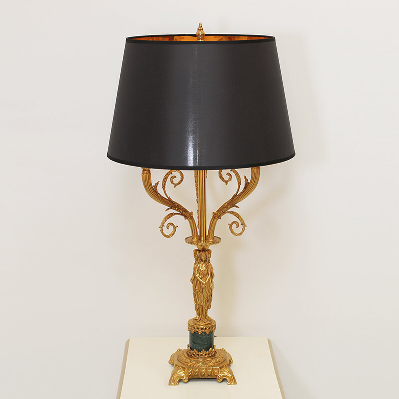 Jewellerytop european french table lamps club table with led light brass lamp light