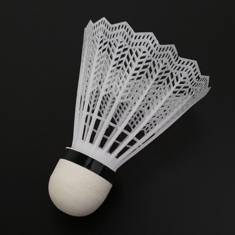 12 peças petecas plástico brancas para badminton, acessórios esportivos para academia ar livre