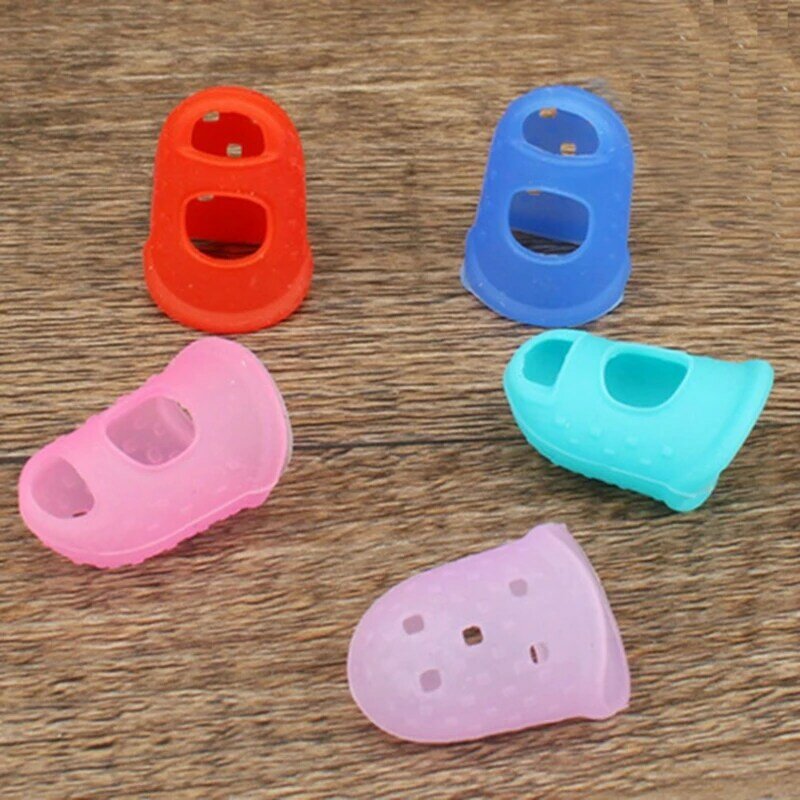 Sewing Thimble Breathable Protective Silicone Finger Thimble Finger Cover Caps Quilting Sewing Needlework Craft