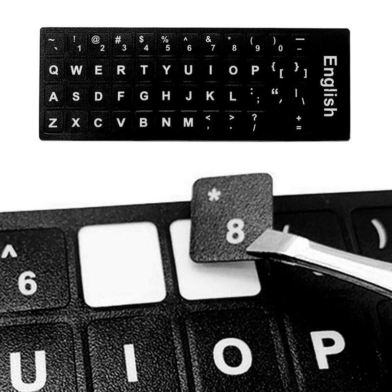 Английские матовые наклейки на клавиатуру, наклейки на ноутбук с буквами, пленка, защитные матовые наклейки на клавиатуру B8D6