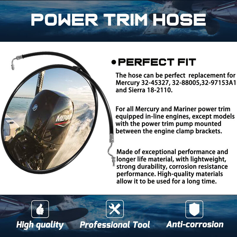 ANX – tuyau de garniture électrique 18 – 2110 pour moteurs hors-bord Mercury Mariner, 40-150hp, remplacement de 32-88005, accessoires marins