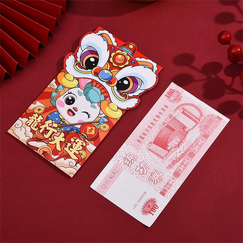 1/3/5PCS Year Of The Dragon Style New Red Envelope Thickening Cartoon Is A Seal Red Envelope Red Envelopes For Housewarming