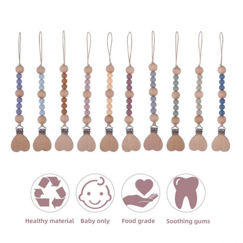 Baby Pacifier Clip Chain Silicone Beads Dummy Clips Nipples Holder Clips Soother Chains Baby Teething Toys Chew Gifts Dropship