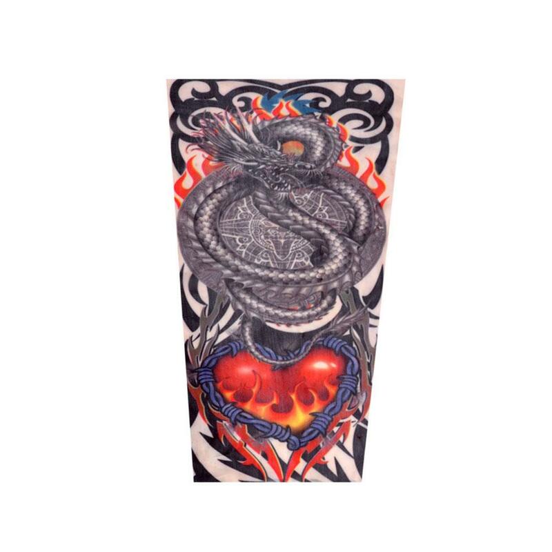 Kwiatowe tatuaż na ramię rękawy dla dzieci Unisex do jazdy na tle przeciwsłonecznym rękawy naramienne chłodząca naramiennik tkanina lodowa rękawy naramienne na lato B7n3