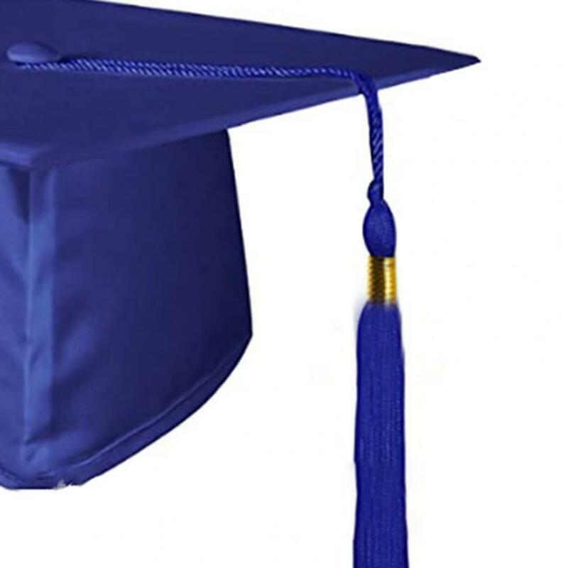 قبعة أكاديمية للعزاب والطبيب مع شرابة للطلاب ، قبعة التخرج ، لوح الملاط ، قماش لا ينسى ، ملون ، سيد