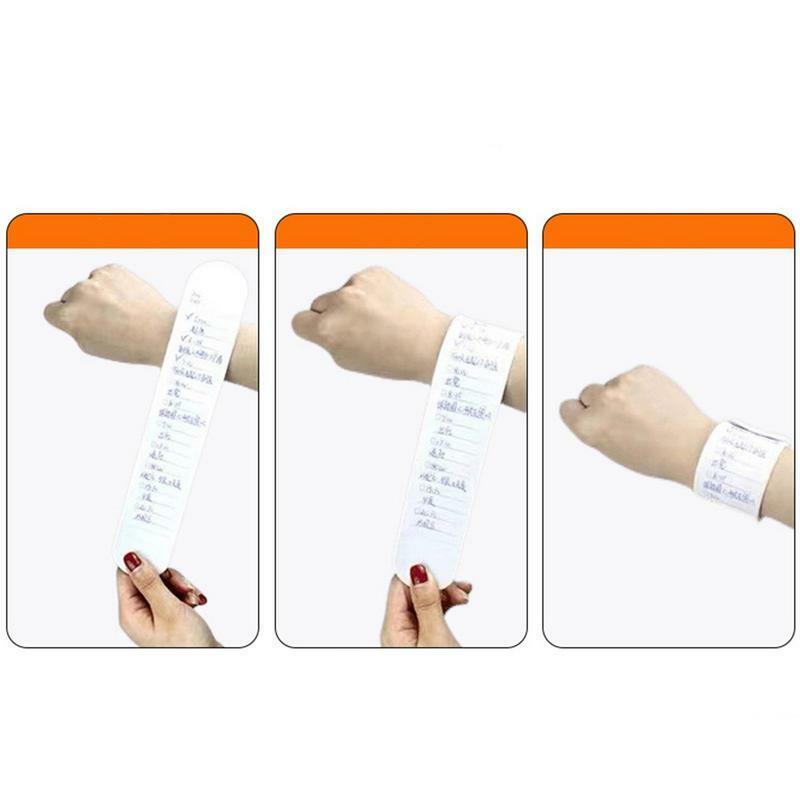 Reusable Silicone Bracelet Silicone Wearable Memo Reminder To Do List Bracelet For Classroom Hospital Meeting Company And School