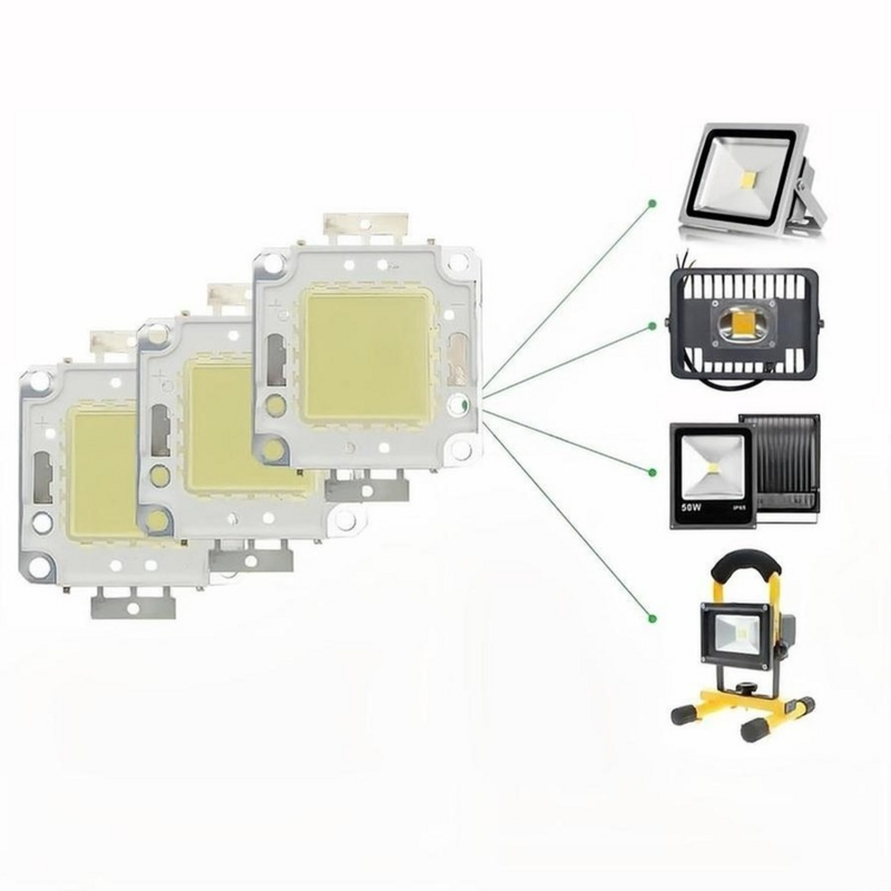 Chip de cuentas LED COB de alto brillo, 10W, 20W, 30W, 50W, 100W, blanco cálido para foco de luz de inundación artesanal, 10 unids/lote
