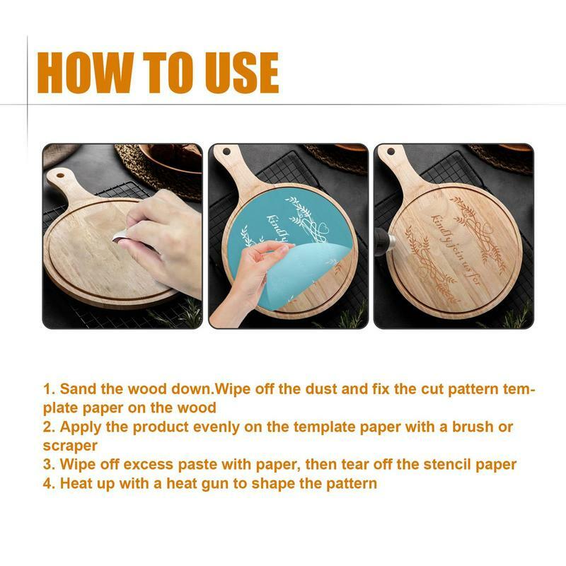 Wood Burning Liquid Wood Craft Easy To Apply Burn Paste DIY Pyrography Accessories For Cloth Camping Paper Wood Leather