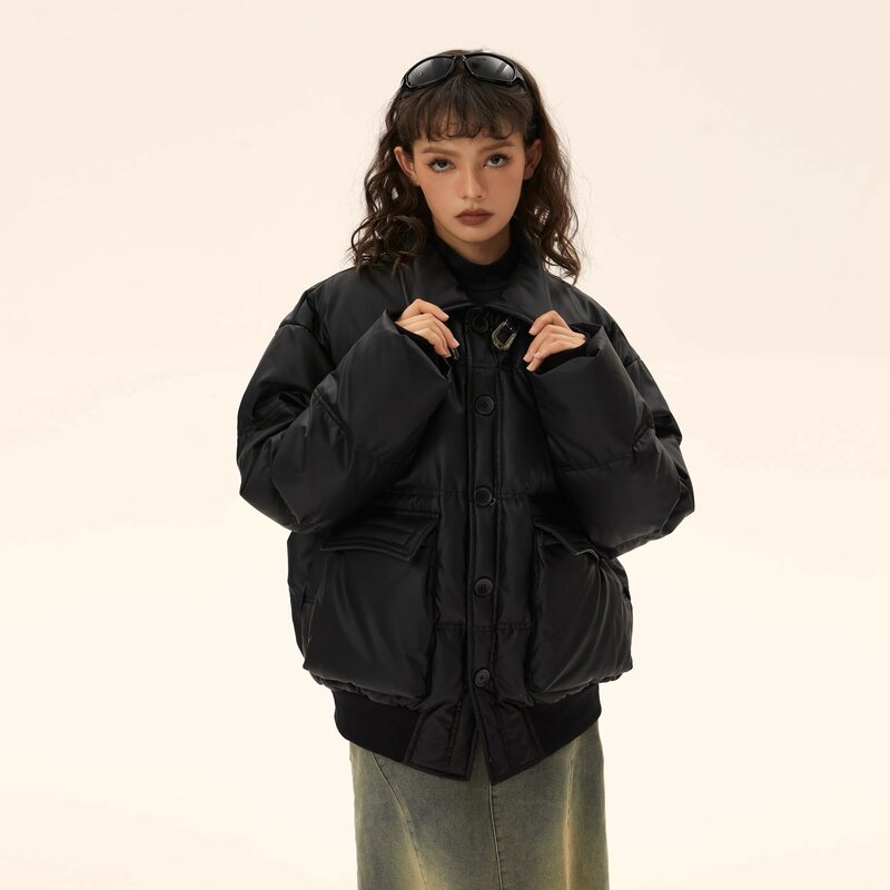 女性のための厚い綿のパーカー,ゆったりとしたアウター,パンの服,韓国版の新しいジャケット,2023