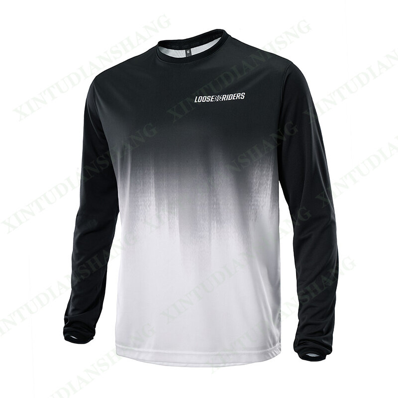 Camiseta de manga larga para hombre, jersey holgado de motocross, descenso, bicicleta de montaña, dh, 2023