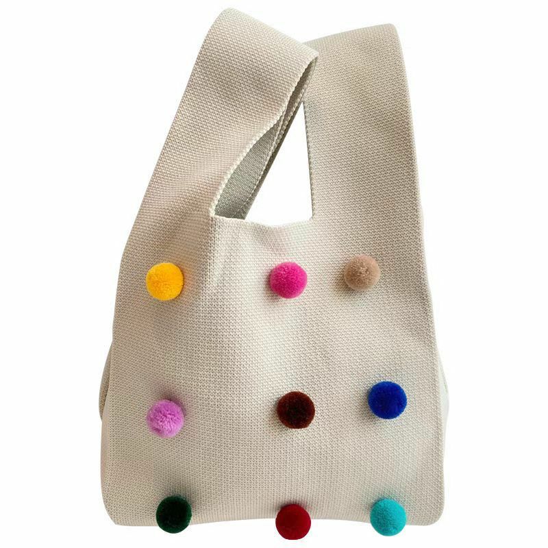 Ручная работа, Женская мини-сумка с узлом, повседневная цветная клетчатая сумка-тоут в широкую полоску, студенческие многоразовые сумки для покупок