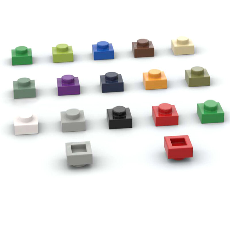 Rainbow Pig MOC Parts 3024 30008 Plate 1 x 1 Compatible Bricks DIY Assmble Building Blocks Particle Kid Puzzle Brain Toy Gift