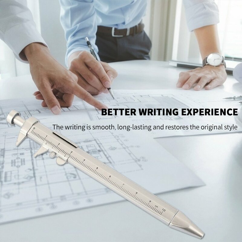 다기능 젤 잉크 펜 버니어 캘리퍼스 젤 잉크 펜 롤러 볼펜 문구, 실용적인 휴대용 0.5mm 볼펜
