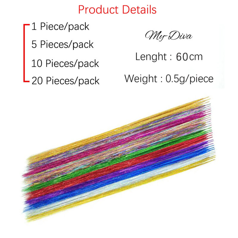 Synthetic Hair Rainbow Natural Hair Extensions I-tip Colored Accessories For Fashion Women 2023