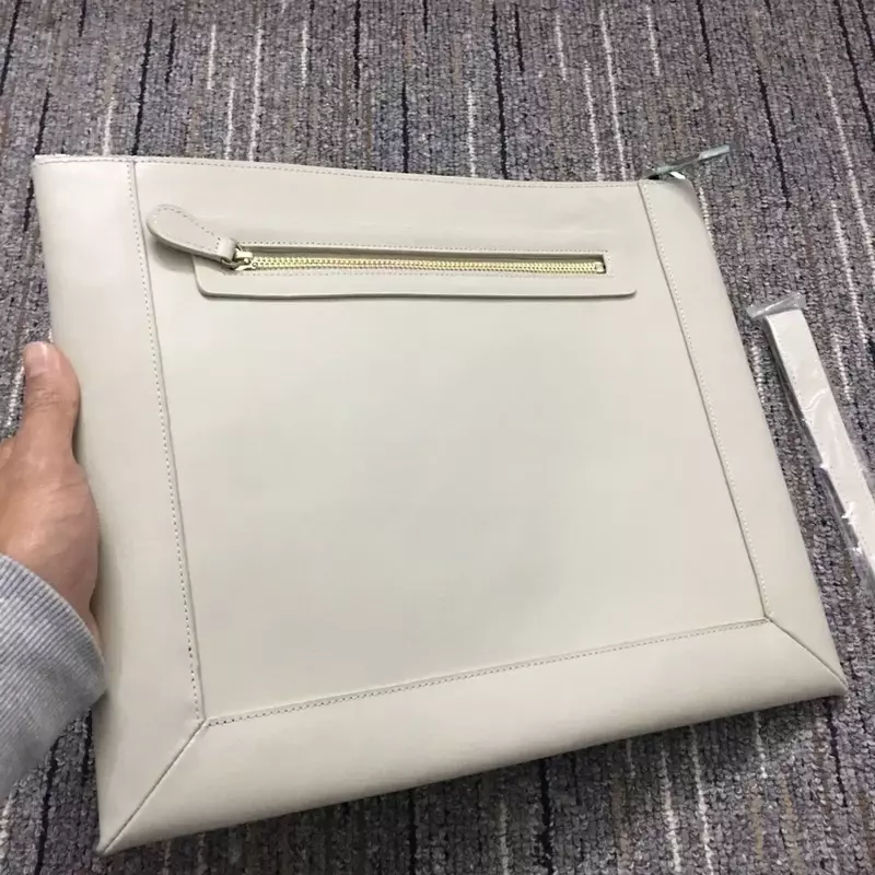 Bolsa clássica folheada para computador, marca de luxo, bolsa grande de couro, bolsa de embreagem colorida de alta qualidade