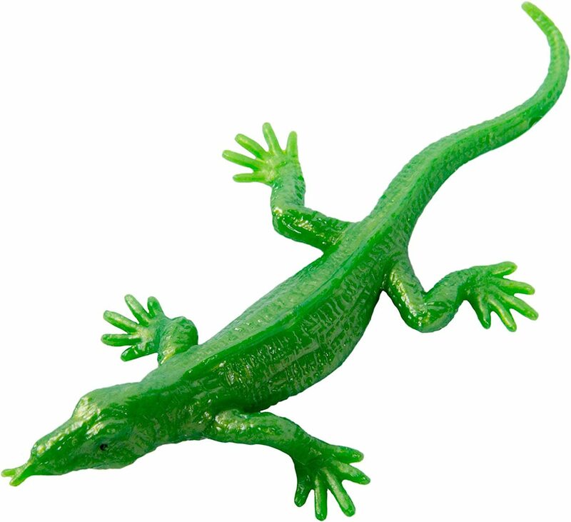 10 Pcs Novelty Funny Colourful Soft TPR Stretch Lizard Gecko Animal Model Simulation Gecko Halloween Scare Prank Decompress Toys