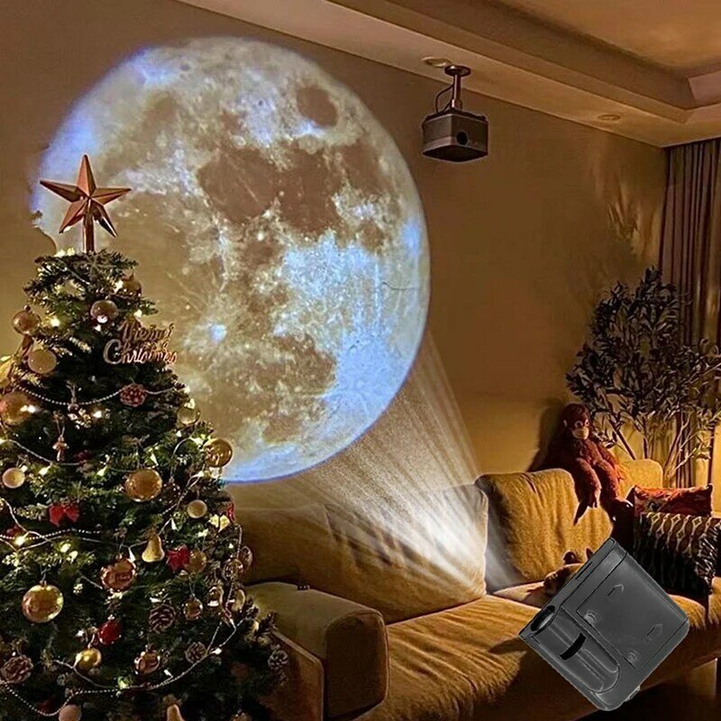 Проекционная лампа с 16 световыми листами, луна, солнце, земля, атмосферный проектор, фоновая лампа, реквизит для фото, декор для вечеринки