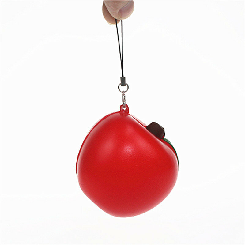 Anti-Stress Zacht Apple Speelgoed Langzaam Rebound Pu Squeeze Decompressie Hanger Ornament Kawaii Ornament Kind