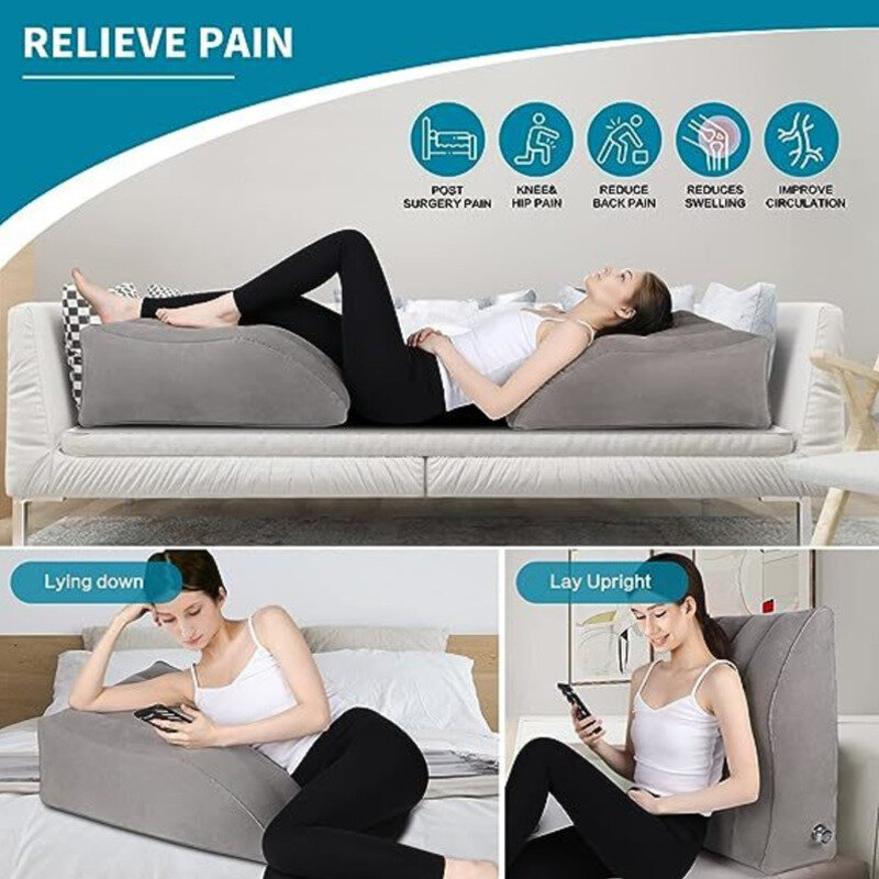 Travesseiro inflável da cunha da elevação da perna, Almofada do sono, Melhorar a circulação, Reduzir o inchaço, Melhorar o sono