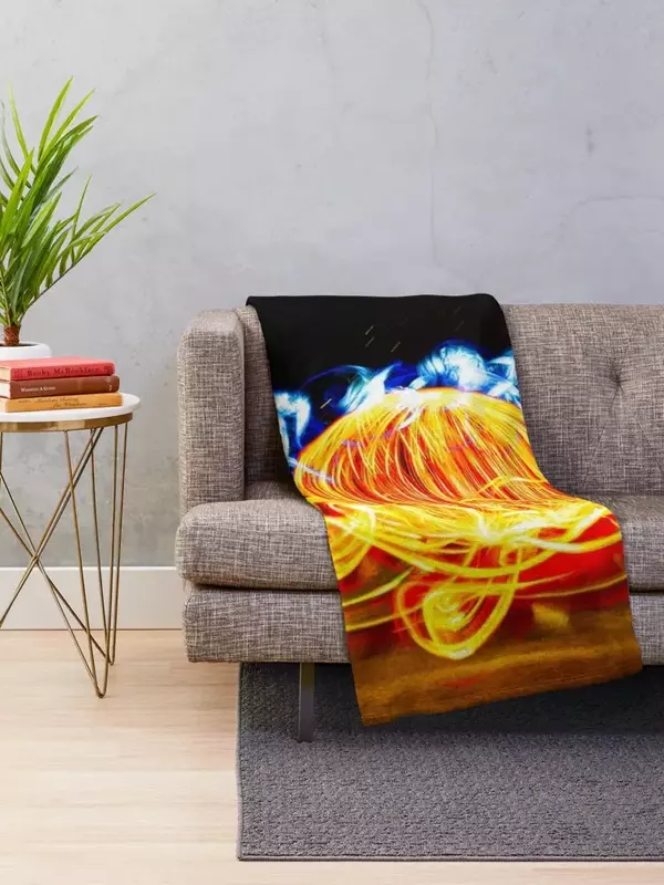 Ball of Fire Meets Flinders Gammes Throw Blanket, Grande couverture de voyage pour canapé décoratif