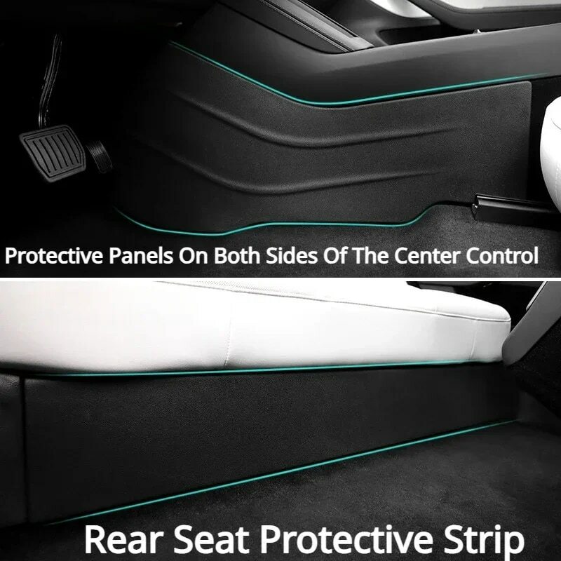 For Tesla Model 3 Highland 2024 Door Sill Strip Guard Car Front Rear Door Threshold Protector Central Control Side Anti-kick Pad