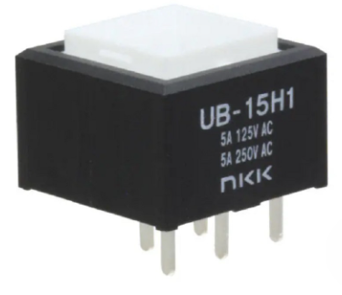 1PCS Original new 100% reset button switch UB-15H1 5A 125VAC 5A250VAC with light switch