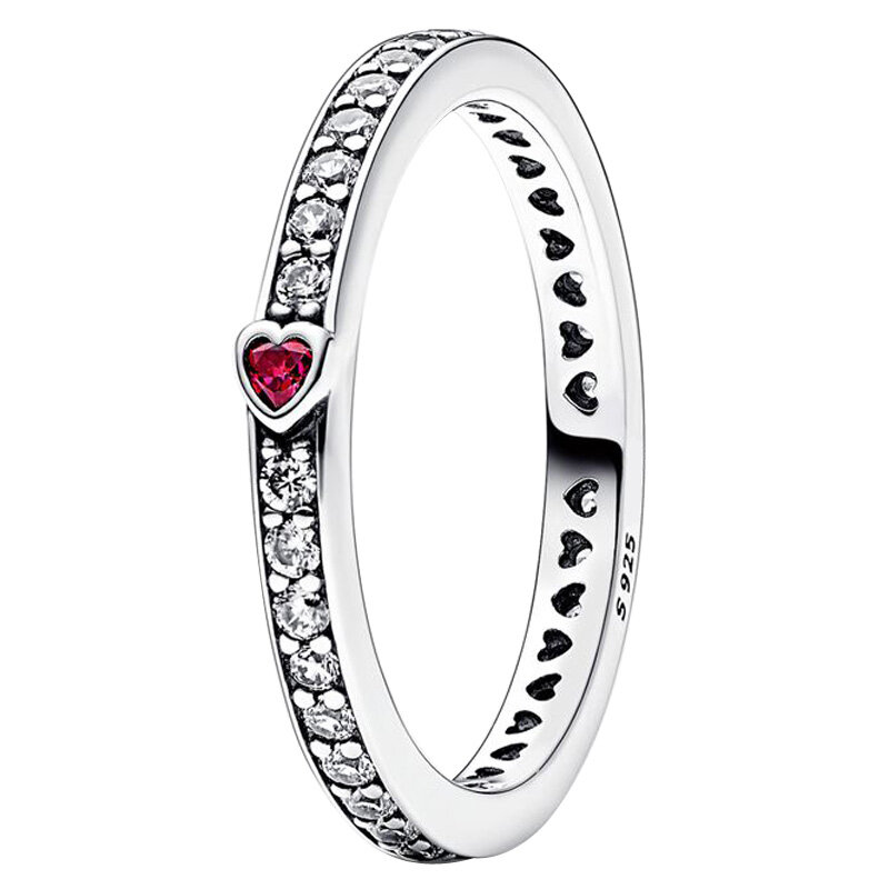 Originale Forever More Love Heart Love Message anello a mezzaluna per anello in argento Sterling 925 regalo donna europa gioielli fai da te